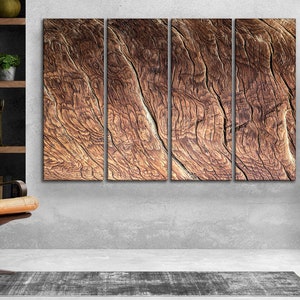 Wood texture canvas wall art Wood abstract canvas print Modern trendy wall art Luxury abstract printing Tree bark texture
