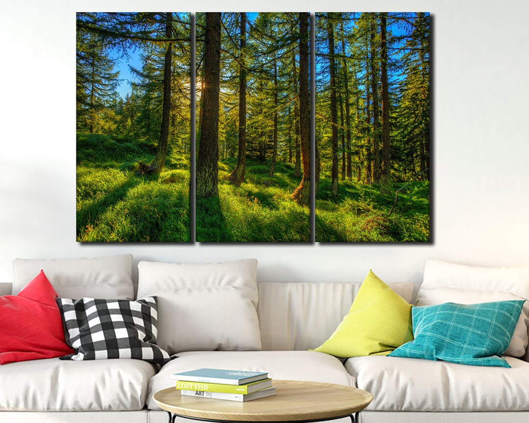 Forest Canvas Wall Art Trees Canvas Print Landscape Poster Nature Wall