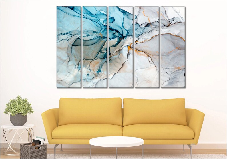 Marble Wall Art Abstract Canvas Wall Art Modern Canvas Art Etsy