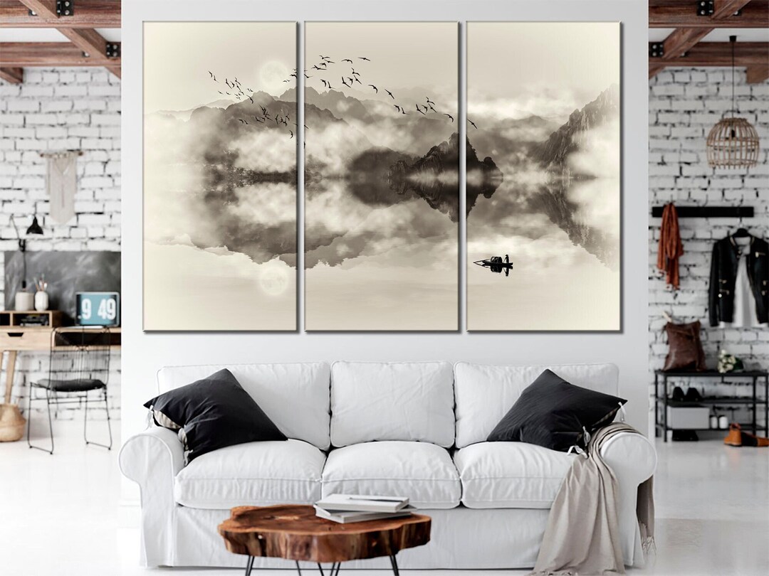 Japanese Canvas Wall Art Asian Illustration Canvas Japan Style Etsy
