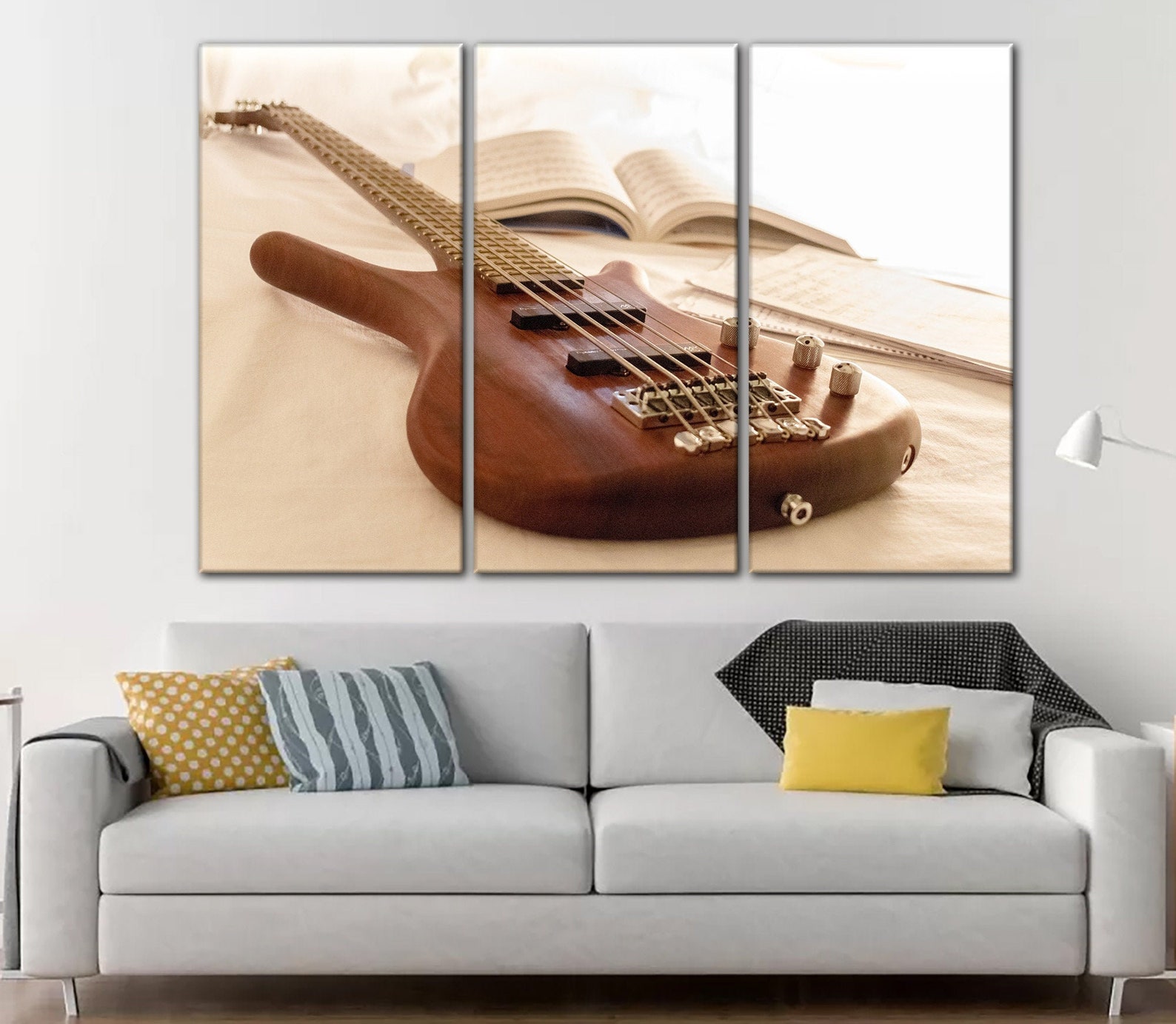 Guitar Wall Art Guitar Canvas Print Musical Instrument Canvas Etsy