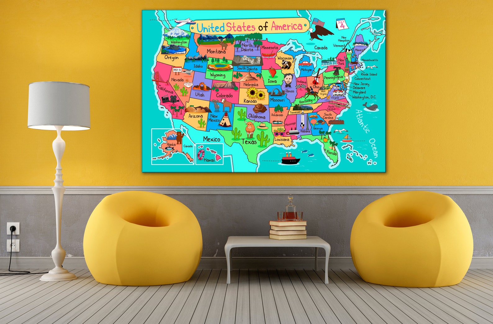 USA Map Wall Art US Map Wall Art Extra Large Wall Art United Etsy Il 1588xN.2285048182 M7ya 