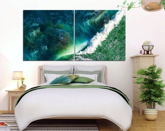 Ocean surf canvas wall  art Abstract wall art Ocean wall art Nature wall art Extra large wall art  Sea impressive photo print