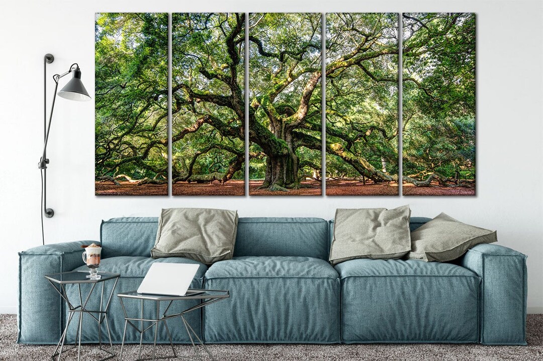 Angel Oak Wall Art Big Old Tree Canvas Print Angel Oak Canvas Etsy