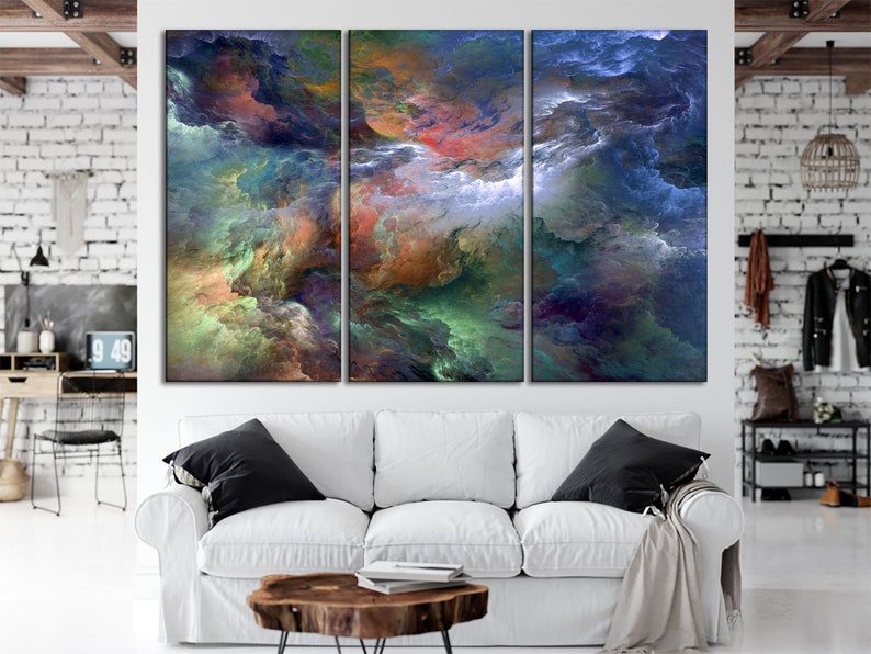 Abstract Canvas Wall Art Abstract Cloud Canvas Marble Wall Art Etsy