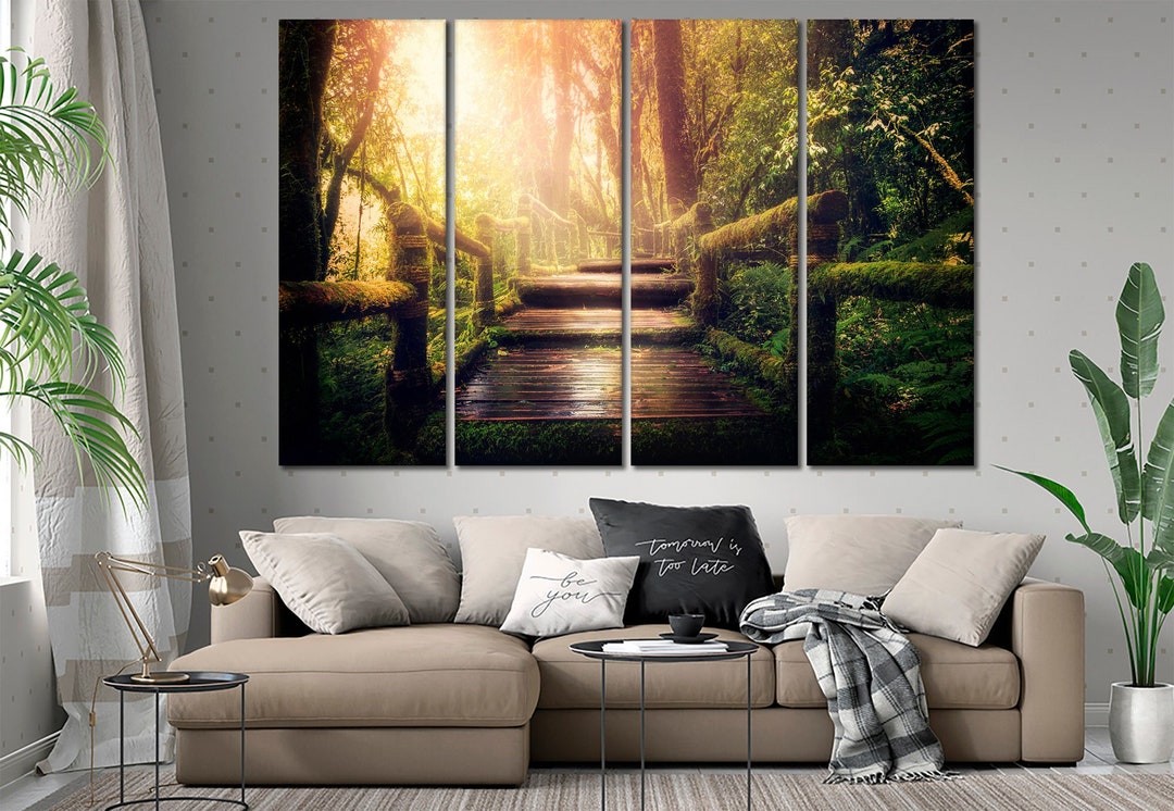Jungles Wall Art Deep Tropical Forest Canvas Wall Art Canvas Nature ...