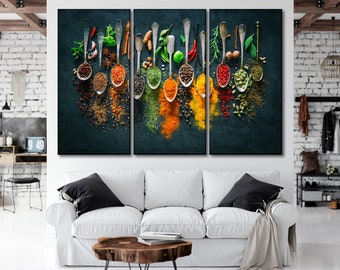 May include: A close-up of a variety of spices in spoons on a dark blue background. The spoons are arranged in a row and are filled with different spices, including turmeric, cumin, coriander, paprika, and chili flakes.
