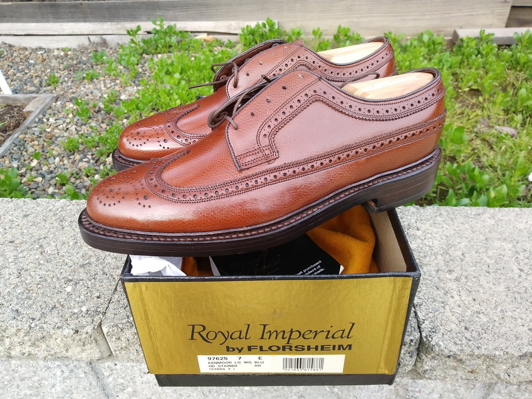 Nuevo Vintage Florsheim Royal Imperial Brown 97625 similar 93602 US 7 E tambien se adapta a 7.5 D Etsy Mexico
