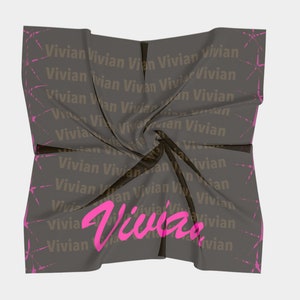 Customized Silk Scarf Gift, Personalized, Your NAME Made Look Like Your Own Luxury Brand, 100% Silk, Any Colour of Font and Scarf