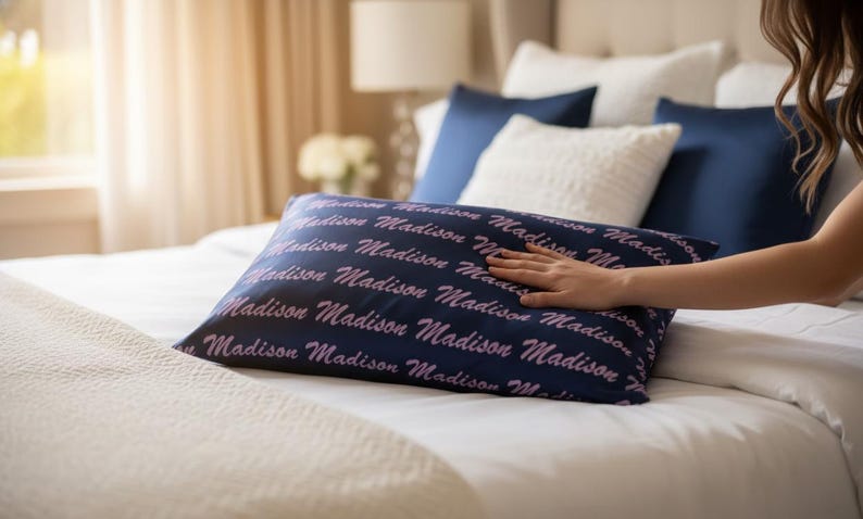 Custom Silk Pillow Case, !00 Percent Silk High Quality Custom Pillow Sleeve, 100 Percent Mulberry Silk Twill Bed Pillow Case, Any Color image 2