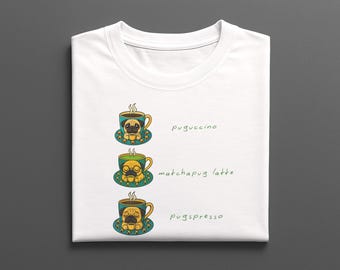 Coffee and Dog Lover Cute T-shirt, Unique Design