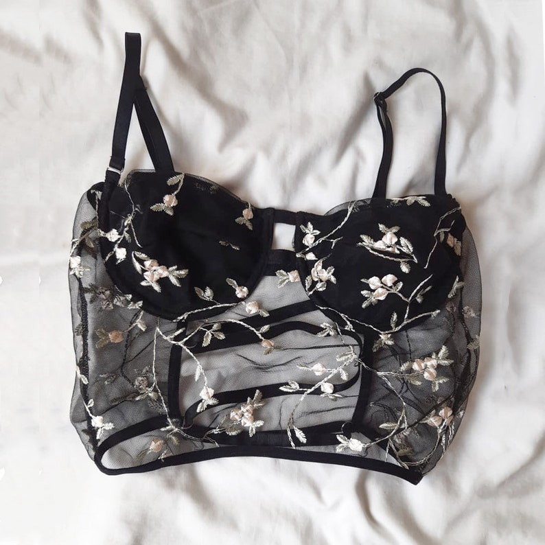 embroidered bralette top