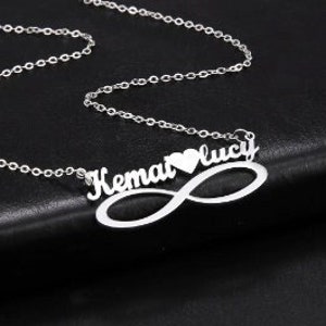  YINSHIFU Couples Broken Heart Necklace Engraving Name Necklace  Personalized Jewelry Customized with Any Name (Gold) : Clothing, Shoes &  Jewelry