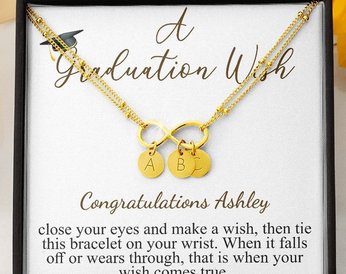 Personalized Graduation Gift for her, Graduation Bracelet Gift, Grad Gift College Graduation Jewelry High School gift, Graduation Gift