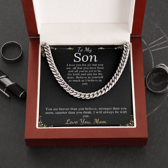 Christmas Gifts for Son Sentimental Son Gifts From Mom Son Chain
