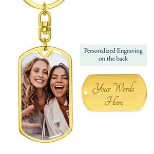 Personalized Keychain for Sister on Mothers Day, Keychain Gift from sister and brother, Christmas Gift for Bonus Sister, Twins Birthday Gift Gold Finish