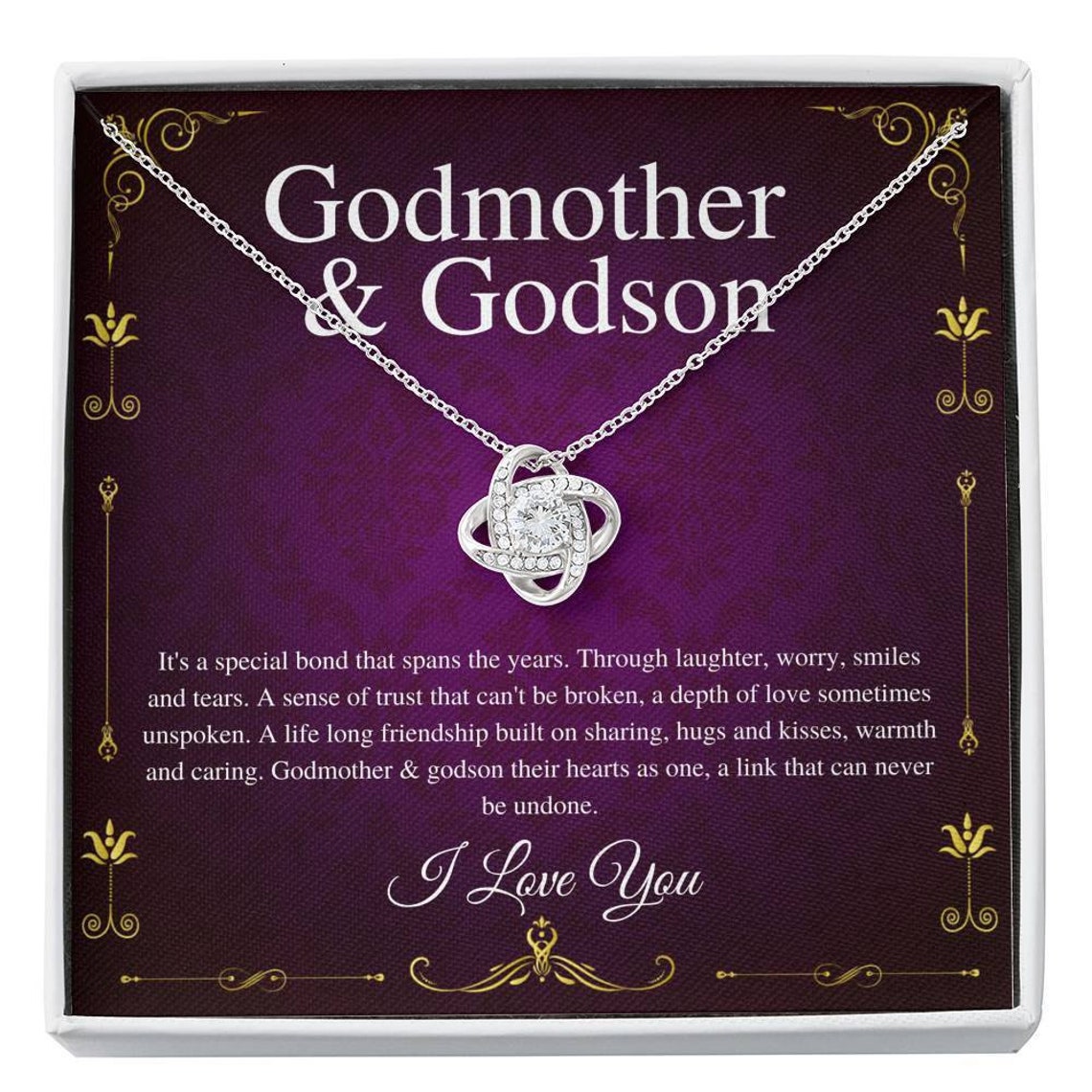 Godmother & Godson Necklace Gift for Godmother from Etsy