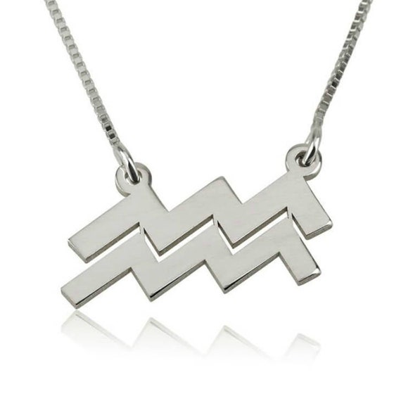 Buy Ayesha Women Silver Toned Aquarius Symbol Pendant With Chain - Pendant  for Women 7082396 | Myntra
