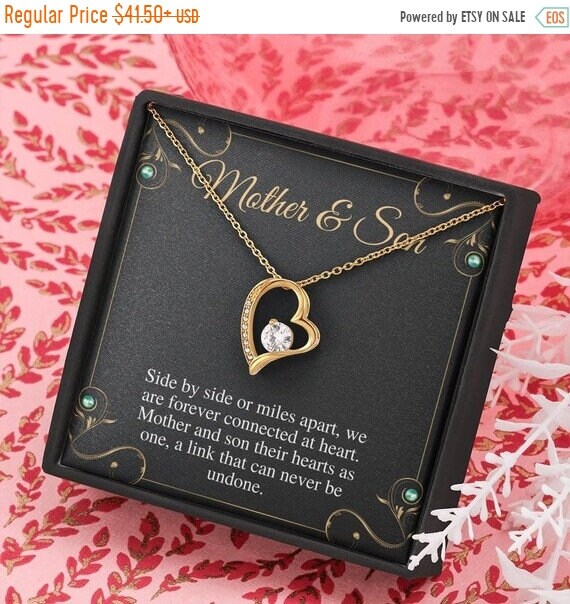 Mother and cheap son personalized necklace