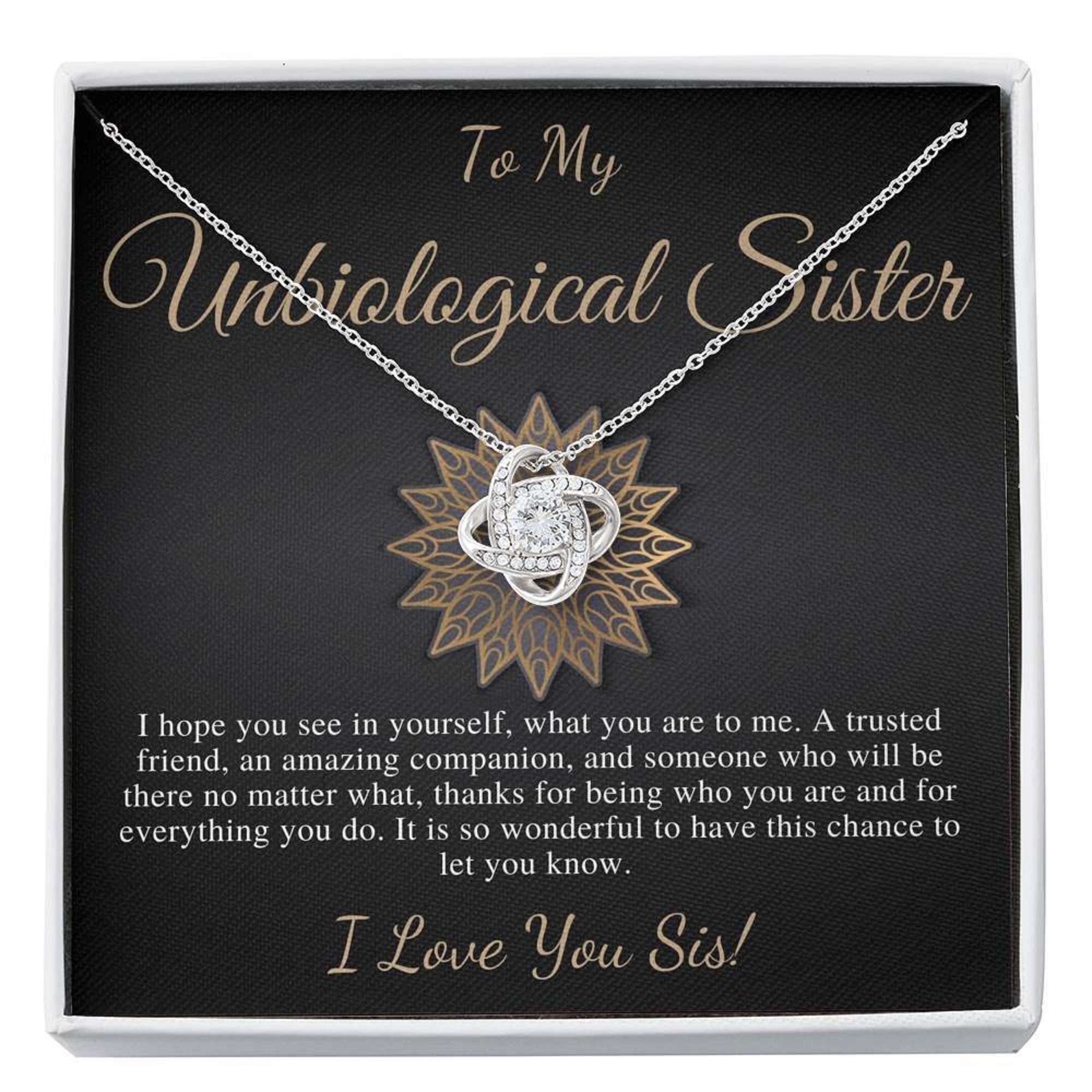 Unbiologische Schwester Halskette Geschenk für die beste Etsy.de