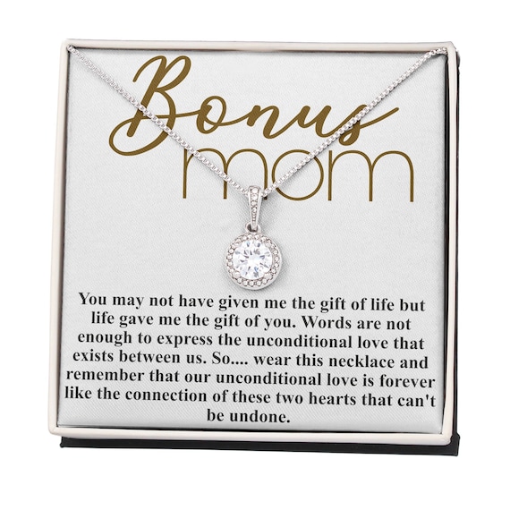 Bonus Mom Christmas Gift - Forever Love Necklace, Gift For Mom