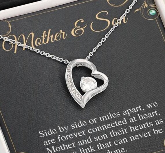 Mother and cheap son personalized necklace