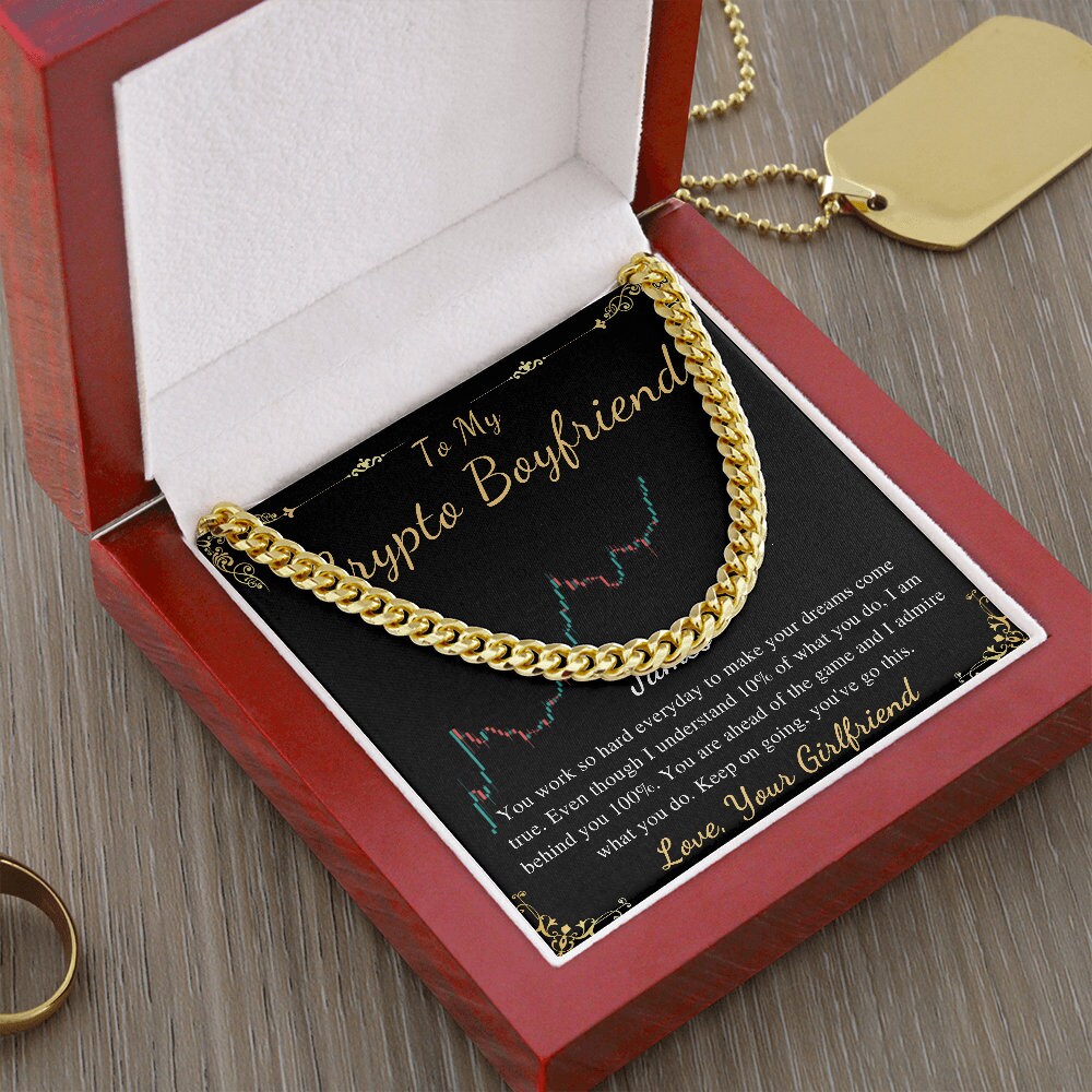  To My Boyfriend Christmas Gifts Idea, Keepsake Boyfriend Cuban  Link Chain Bracelet Birthday Gifts for Men Women Family, To My Boyfriend  I'll love and guide you always. I'll be there through