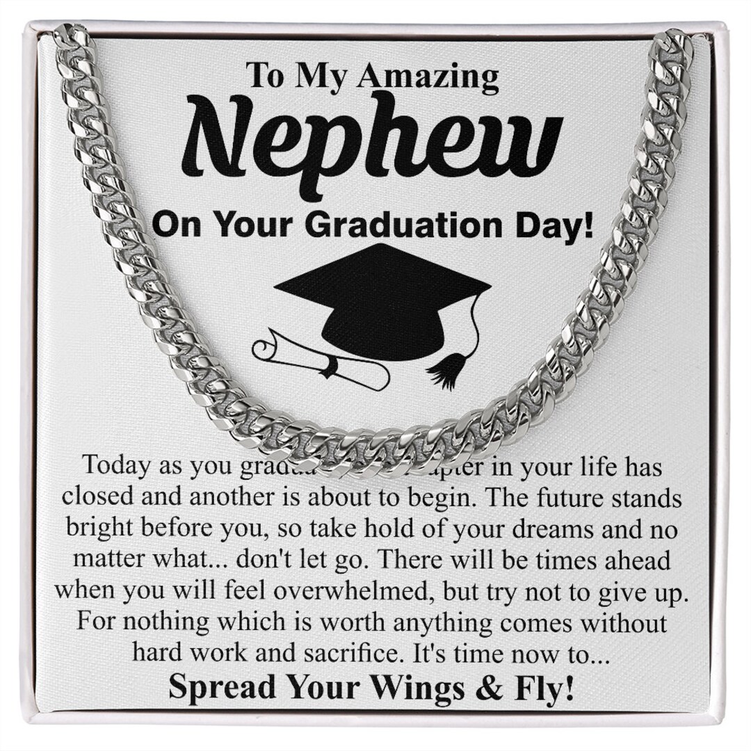 Custom Nephew Graduation Stainless Steel Necklace High School