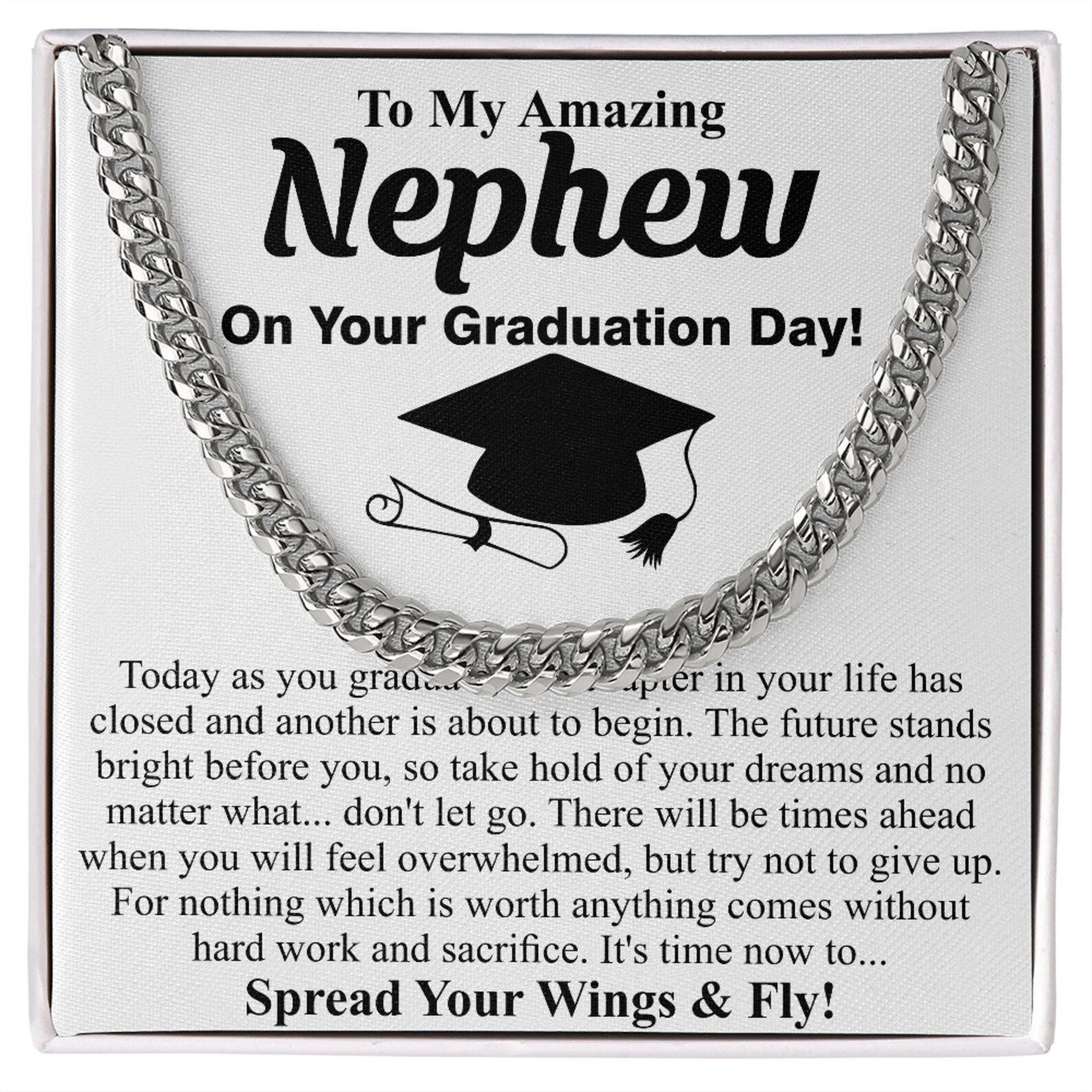 Custom Nephew Graduation Stainless Steel Necklace High School Etsy
