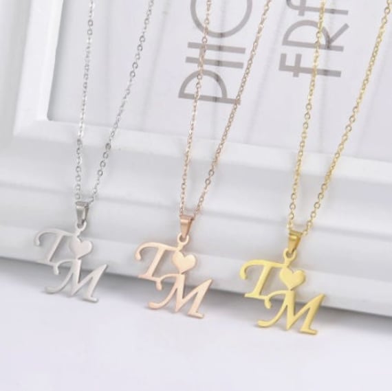 Couple 2024 letter necklace