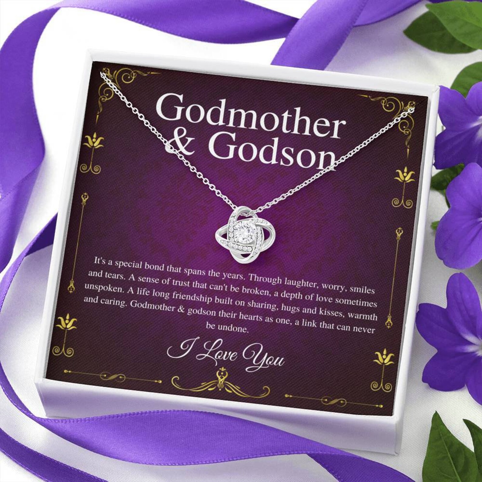 Godmother & Godson Necklace Gift for Godmother from Etsy