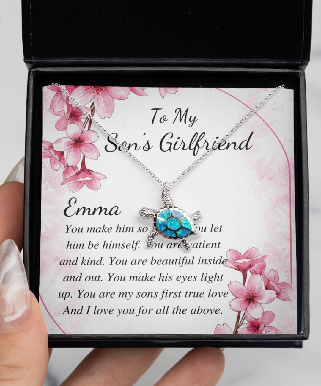 Son's Girlfriend's Birthday Gift, Necklace for Son's Girlfriend, Bday