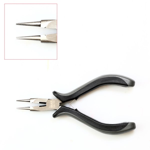 BeadSmith® 4 in 1 Pliers with Ergonomic Comfort Grip & Double Spring - All purpose pliers can loop, cut, flatten and close jump rings