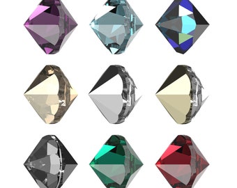 PRIMERO Crystals 1185 Puntige Chaton - Ronde stenen van de hoogste kwaliteit - Gemaakt in Oostenrijk - ONVERFOELD kristal - Puntige rug - Chaton-vorm