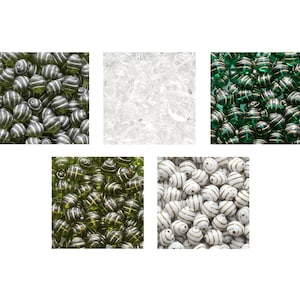 Czech Glass Lined Oval Beads: Center Fully Drilled, 12mm - 18mm, Pressed Glass Rutkovsky Czech Beads