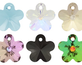 PRIMERO Crystals 6744 Flower - Highest Quality Crystal Pendants - Made in Austria - Center Drilled Flower Pendants - for Jewelry Making