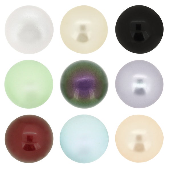 Cristaux PRIMERO 5818 perles rondes - Perles semi-percées de la plus haute qualité - Fabriqué en Autriche - Différentes couleurs - Perles populaires - Forme ronde