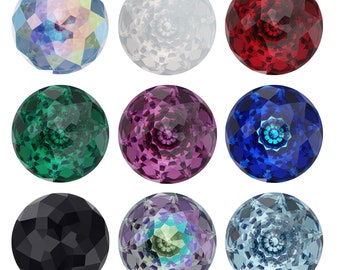 PRIMERO Crystals 1400 Brilliant - Highest Quality Round Stones - Made in Austria - Various Crystal Effects - Pointed Back Faceted Crystals