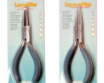 BeadSmith LoopRite Pliers: Round or Square Nose - 2-8mm Jump Rings