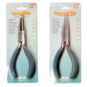 BeadSmith® LoopRite™ Square Nose or Round Nose Wire Looping Pliers Marked 2-8mm - for creating jump rings, clasps, coils, curved bends