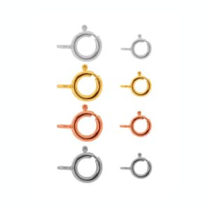 925 Silver Bolt Spring Clasps - Gold, Rose Gold or Rhodium plated in various sizes - Jewelry Making Findings