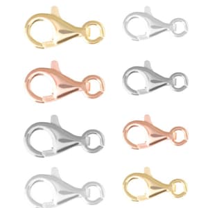 925 Silver Clasps with Open Jump Ring Various sizes with different platings Jewelry Making Findings image 1