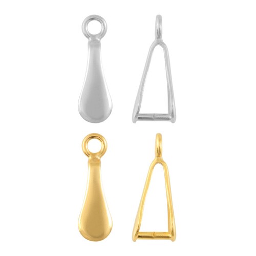 925 Silver Pinch Bails Size 21x7mm Silver Pendant Bail Etsy