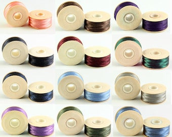 Nymo® Thread Bobbin for Beads Pearls Stringing material - Available in many popular colors - Spools available in 00, 0, B, D, F sizes