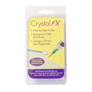 Crystal FX™-lijmspuiten voor lijm met dikke viscositeit: helpt bij het bevestigen van SS12 of een beetje kleiner/groter formaat platte achterkant kristallen en strassteentjes