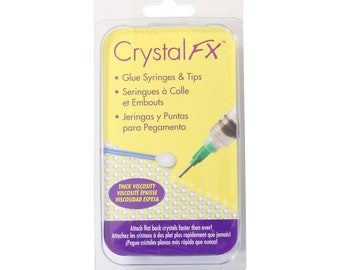 Crystal FX™ Glue Syringes for Thick Viscosity Glue - Helps to Attach SS12 or a bit Smaller/Bigger Size Flat Back Crystals & Rhinestones