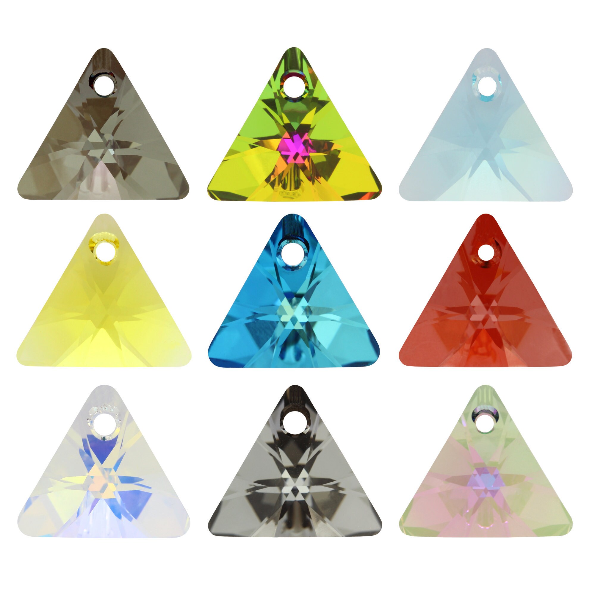 Swarovski Crystal 6628 XILION Triangle Pendants - Genuine - Many colo…