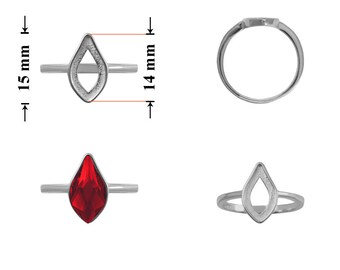 Base Per Anello In Argento Sterling 925, 6 Mm/7 Mm/8 Mm/9 Mm... Base - Foto 11