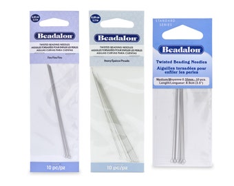 Beadalon Twisted Beading Needles: Steel Jewelry Making, 8.9cm