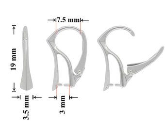 Ganci Per Orecchini In Argento 925 Mm. 15 X 2 - Perles & Co - Foto 6